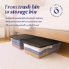 image:imageHOMZ 10Pack Snaplock Small Clear Plastic Storage Organizer Bins wLids 6 Quart Gray  Stackable Container Boxes for Bedroom Bathroom Garage and Office OrganizationGray Lid
