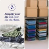 image:imageHOMZ 10Pack Snaplock Small Clear Plastic Storage Organizer Bins wLids 6 Quart Gray  Stackable Container Boxes for Bedroom Bathroom Garage and Office OrganizationGray Lid
