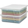 image:imageHOMZ 10Pack Snaplock Small Clear Plastic Storage Organizer Bins wLids 6 Quart Gray  Stackable Container Boxes for Bedroom Bathroom Garage and Office OrganizationWhite Lid