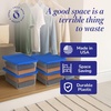 image:imageHOMZ 10Pack Snaplock Small Clear Plastic Storage Organizer Bins wLids 6 Quart Gray  Stackable Container Boxes for Bedroom Bathroom Garage and Office OrganizationBlue Lid