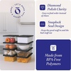 image:imageHOMZ 10Pack Snaplock Small Clear Plastic Storage Organizer Bins wLids 6 Quart Gray  Stackable Container Boxes for Bedroom Bathroom Garage and Office OrganizationGray Lid
