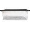 image:imageHOMZ 10Pack Snaplock Small Clear Plastic Storage Organizer Bins wLids 6 Quart Gray  Stackable Container Boxes for Bedroom Bathroom Garage and Office OrganizationGray Lid