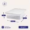 image:imageHOMZ 10Pack Snaplock Small Clear Plastic Storage Organizer Bins wLids 6 Quart Gray  Stackable Container Boxes for Bedroom Bathroom Garage and Office OrganizationWhite Lid
