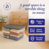 image:imageHOMZ 10Pack Snaplock Small Clear Plastic Storage Organizer Bins wLids 6 Quart Gray  Stackable Container Boxes for Bedroom Bathroom Garage and Office OrganizationGray Lid