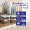 image:imageHOMZ 10Pack Snaplock Small Clear Plastic Storage Organizer Bins wLids 6 Quart Gray  Stackable Container Boxes for Bedroom Bathroom Garage and Office OrganizationWhite Lid