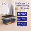 image:imageHOMZ 10Pack Snaplock Small Clear Plastic Storage Organizer Bins wLids 6 Quart Gray  Stackable Container Boxes for Bedroom Bathroom Garage and Office OrganizationGray Lid