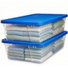image:imageHOMZ 10Pack Snaplock Small Clear Plastic Storage Organizer Bins wLids 6 Quart Gray  Stackable Container Boxes for Bedroom Bathroom Garage and Office OrganizationBlue Lid
