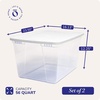 image:imageHOMZ 10Pack Snaplock Small Clear Plastic Storage Organizer Bins wLids 6 Quart Gray  Stackable Container Boxes for Bedroom Bathroom Garage and Office OrganizationWhite Lid