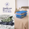 image:imageHOMZ 10Pack Snaplock Small Clear Plastic Storage Organizer Bins wLids 6 Quart Gray  Stackable Container Boxes for Bedroom Bathroom Garage and Office OrganizationBlue Lid