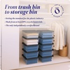 image:imageHOMZ 10Pack Snaplock Small Clear Plastic Storage Organizer Bins wLids 6 Quart Gray  Stackable Container Boxes for Bedroom Bathroom Garage and Office OrganizationGray Lid