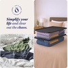 image:imageHOMZ 10Pack Snaplock Small Clear Plastic Storage Organizer Bins wLids 6 Quart Gray  Stackable Container Boxes for Bedroom Bathroom Garage and Office OrganizationGray Lid
