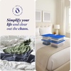 image:imageHOMZ 10Pack Snaplock Small Clear Plastic Storage Organizer Bins wLids 6 Quart Gray  Stackable Container Boxes for Bedroom Bathroom Garage and Office OrganizationBlue Lid