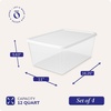 image:imageHOMZ 10Pack Snaplock Small Clear Plastic Storage Organizer Bins wLids 6 Quart Gray  Stackable Container Boxes for Bedroom Bathroom Garage and Office OrganizationWhite Lid