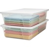 image:imageHOMZ 10Pack Snaplock Small Clear Plastic Storage Organizer Bins wLids 6 Quart Gray  Stackable Container Boxes for Bedroom Bathroom Garage and Office OrganizationWhite Lid
