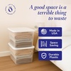 image:imageHOMZ 10Pack Snaplock Small Clear Plastic Storage Organizer Bins wLids 6 Quart Gray  Stackable Container Boxes for Bedroom Bathroom Garage and Office OrganizationWhite Lid