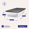 image:imageHOMZ 10Pack Snaplock Small Clear Plastic Storage Organizer Bins wLids 6 Quart Gray  Stackable Container Boxes for Bedroom Bathroom Garage and Office OrganizationGray Lid