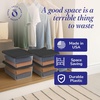 image:imageHOMZ 10Pack Snaplock Small Clear Plastic Storage Organizer Bins wLids 6 Quart Gray  Stackable Container Boxes for Bedroom Bathroom Garage and Office OrganizationGray Lid