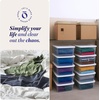 image:imageHOMZ 10Pack Snaplock Small Clear Plastic Storage Organizer Bins wLids 6 Quart Gray  Stackable Container Boxes for Bedroom Bathroom Garage and Office OrganizationWhite Lid