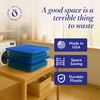 image:imageHOMZ 10Pack Snaplock Small Clear Plastic Storage Organizer Bins wLids 6 Quart Gray  Stackable Container Boxes for Bedroom Bathroom Garage and Office OrganizationBlue Lid