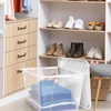 image:imageHOMZ 10Pack Snaplock Small Clear Plastic Storage Organizer Bins wLids 6 Quart Gray  Stackable Container Boxes for Bedroom Bathroom Garage and Office OrganizationWhite Lid