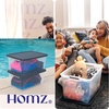 image:imageHOMZ 10Pack Snaplock Small Clear Plastic Storage Organizer Bins wLids 6 Quart Gray  Stackable Container Boxes for Bedroom Bathroom Garage and Office OrganizationGray Lid