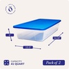 image:imageHOMZ 10Pack Snaplock Small Clear Plastic Storage Organizer Bins wLids 6 Quart Gray  Stackable Container Boxes for Bedroom Bathroom Garage and Office OrganizationBlue Lid