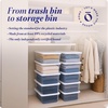 image:imageHOMZ 10Pack Snaplock Small Clear Plastic Storage Organizer Bins wLids 6 Quart Gray  Stackable Container Boxes for Bedroom Bathroom Garage and Office OrganizationWhite Lid
