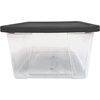 image:imageHOMZ 10Pack Snaplock Small Clear Plastic Storage Organizer Bins wLids 6 Quart Gray  Stackable Container Boxes for Bedroom Bathroom Garage and Office OrganizationGray Lid