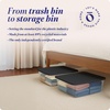 image:imageHOMZ 10Pack Snaplock Small Clear Plastic Storage Organizer Bins wLids 6 Quart Gray  Stackable Container Boxes for Bedroom Bathroom Garage and Office OrganizationGray Lid