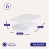 image:imageHOMZ 10Pack Snaplock Small Clear Plastic Storage Organizer Bins wLids 6 Quart Gray  Stackable Container Boxes for Bedroom Bathroom Garage and Office OrganizationWhite Lid