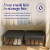 image:imageHOMZ 10Pack Snaplock Small Clear Plastic Storage Organizer Bins wLids 6 Quart Gray  Stackable Container Boxes for Bedroom Bathroom Garage and Office OrganizationGray Lid