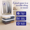 image:imageHOMZ 10Pack Snaplock Small Clear Plastic Storage Organizer Bins wLids 6 Quart Gray  Stackable Container Boxes for Bedroom Bathroom Garage and Office OrganizationWhite Lid