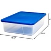 image:imageHOMZ 10Pack Snaplock Small Clear Plastic Storage Organizer Bins wLids 6 Quart Gray  Stackable Container Boxes for Bedroom Bathroom Garage and Office OrganizationBlue Lid