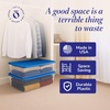 image:imageHOMZ 10Pack Snaplock Small Clear Plastic Storage Organizer Bins wLids 6 Quart Gray  Stackable Container Boxes for Bedroom Bathroom Garage and Office OrganizationBlue Lid