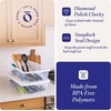 image:imageHOMZ 10Pack Snaplock Small Clear Plastic Storage Organizer Bins wLids 6 Quart Gray  Stackable Container Boxes for Bedroom Bathroom Garage and Office OrganizationWhite Lid