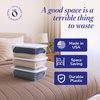 image:imageHOMZ 10Pack Snaplock Small Clear Plastic Storage Organizer Bins wLids 6 Quart Gray  Stackable Container Boxes for Bedroom Bathroom Garage and Office OrganizationWhite Lid