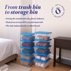 image:imageHOMZ 10Pack Snaplock Small Clear Plastic Storage Organizer Bins wLids 6 Quart Gray  Stackable Container Boxes for Bedroom Bathroom Garage and Office OrganizationBlue Lid