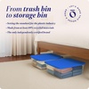 image:imageHOMZ 10Pack Snaplock Small Clear Plastic Storage Organizer Bins wLids 6 Quart Gray  Stackable Container Boxes for Bedroom Bathroom Garage and Office OrganizationBlue Lid