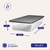 image:imageHOMZ 10Pack Snaplock Small Clear Plastic Storage Organizer Bins wLids 6 Quart Gray  Stackable Container Boxes for Bedroom Bathroom Garage and Office OrganizationGray Lid