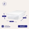 image:imageHOMZ 10Pack Snaplock Small Clear Plastic Storage Organizer Bins wLids 6 Quart Gray  Stackable Container Boxes for Bedroom Bathroom Garage and Office OrganizationWhite Lid