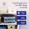 image:imageHOMZ 2 Drawer Storage Cart Wide Plastic Container Black Frame 2PackBlack frame with clear drawers
