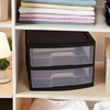 image:imageHOMZ 2 Drawer Storage Cart Wide Plastic Container Black Frame 2PackBlack frame with clear drawers