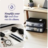image:imageHOMZ 2 Drawer Storage Cart Wide Plastic Container Black Frame 2PackBlack frame with clear drawers
