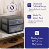 image:imageHOMZ 2 Drawer Storage Cart Wide Plastic Container Black Frame 2PackBlack frame with clear drawers