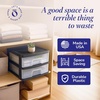 image:imageHOMZ 2 Drawer Storage Cart Wide Plastic Container Black Frame 2PackBlack frame with clear drawers