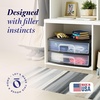 image:imageHOMZ 2 Drawer Storage Cart Wide Plastic Container Black Frame 2PackBlack frame with clear drawers