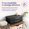 image:imageHOMZ 2 Drawer Storage Cart Wide Plastic Container Black Frame 2PackBlack frame with smoke tint drawers