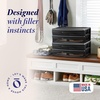 image:imageHOMZ 2 Drawer Storage Cart Wide Plastic Container Black Frame 2PackBlack frame with smoke tint drawers