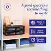 image:imageHOMZ 2 Drawer Storage Cart Wide Plastic Container Black Frame 2PackBlack frame with smoke tint drawers