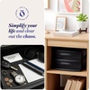 image:imageHOMZ 2 Drawer Storage Cart Wide Plastic Container Black Frame 2PackBlack frame with smoke tint drawers